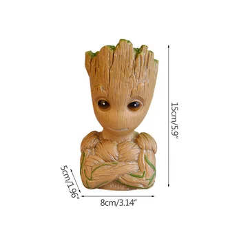 Strongwell Træet Mand Sparegris Mønt Penge, Max Baby Groot Dukke Figur Værger Galaxy Desktop Dekoration