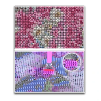 Ikonet diamant broderi tegnefilm mosaik crystal 5D cross stitch-pladsen/runde diamant maleri DIY mærkat dekorative maleri XY1