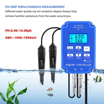Yieryi Digital Akvarium Wif pH Tester ORP Redox Meter, wifi Relæ pH Orp Skærmen for Vand-Kvalitet