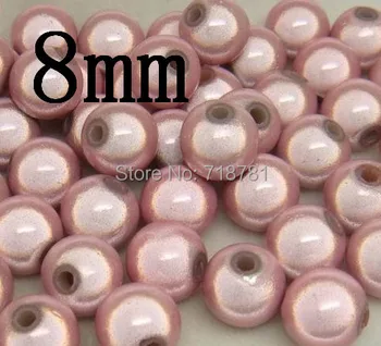 Akryl materiale, design runde perler farve kan vælge 8mm løs chunky mirakel perler til børn cutely smykker tilbehør