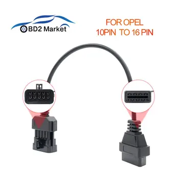 For Opel OBD 10pin til OBD2 16Pin Stik diagnostisk Værktøj, der er specielt for Vauxhall OBD2 16pin OBD-Extension kabel
