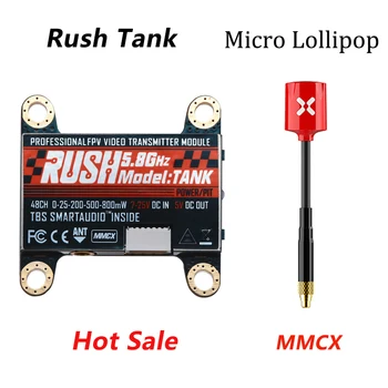 Rush Tank VTX Sender 48ch 5,8 G 25/200/600/800mw Justerbar Foxeer Slikkepind Micro MMCX-Antenne RC Drone Racing Nazgul5 X220S