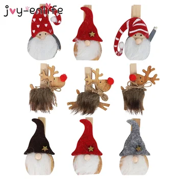 3pcs Elk Santa Claus Klip juletræ Hængende Træ-Pynt Julepynt til Hjem Tøjklemme Håndværk Foto Klip