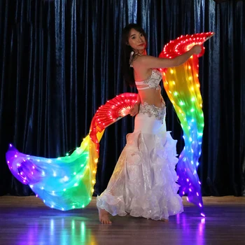 Dans Loftvifte, lysshow, Rekvisitter Fan Farve Mavedans LED-Lys Tilbehør Kinesisk Stil Dans Fan