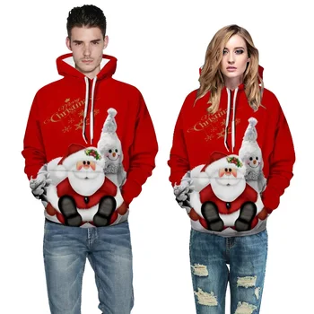 Ugly Jul Sweater snemand Til gave Santa rensdyr Pullover Dame Herre 3D-Trøjer og Trøjer, Toppe Efterår og Vinter Tøj