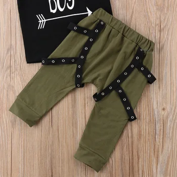 Nyfødte Baby Drenge Mamas Tøj Sæt Børn Toppe T-shirt Harem Lange Bukser, Leggings Sæt Tøj Tøj