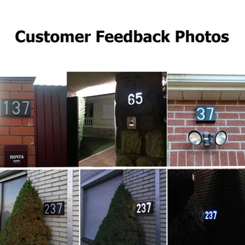 Hus Nummer Doorplate Digital Solar Light-LED ' en Dør Nummer Adresse Cifre vægbeslag Antallet Hjem Med Batteri