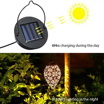 Vandtæt sol haven lys LED Lanterne Hængende Udendørs sol Lampe Oliven Form Følsomme Sensor Kontrol solcelledrevet lampe