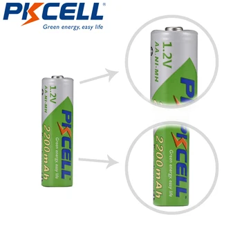 16Pcs/masse PKCELL NIMH AA Genopladelige Batteri 2200mAh 1,2 V Ni-MH Lav egen-afladning af Batterier Batería Baterias Til Kameraer, Legetøj
