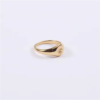 KITEAL online shopping i indien, Guld farve, størrelse 6 7 8 Lady finger Ring Geometriske ins priser i euro, Fabrik, Engros