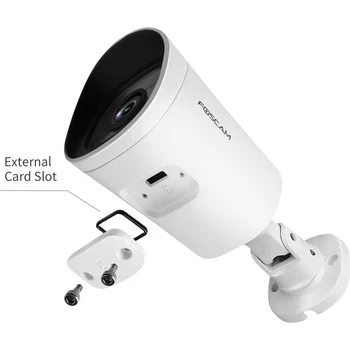 Foscam G4EP Super HD 4MP (1440P) PoE Offentlig IP Sikkerhed Kamera 8-Timers Gratis Cloud Storage-Night Vision IP66 Bullet Kamera
