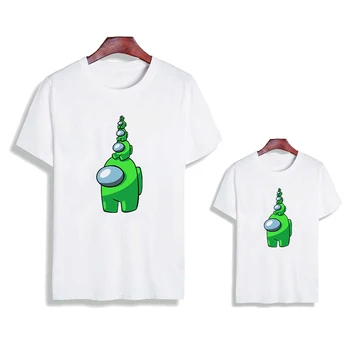 Familie Ser Sjove Tegneserie Bedrager Forældre Kids T-Shirt Amoung Os Grafisk T-shirt Video Spil Anime Strretwear Tshirt Hip Hop Top