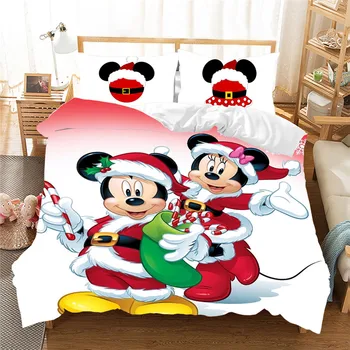 Mickey, Minnie Jul Strøelse Sæt Dynebetræk Børn, Bed Sæt King Size Sengetøj Sæt Nightmare Before Christmas Gift