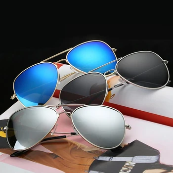 Klassisk Luftfart Solbriller Mænd, Solbriller Kvinder Kørsel Spejl Mandlige og Kvindelige solbriller Point Pilot Oculos de sol