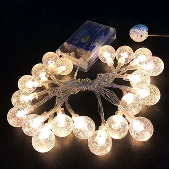 LED String lys med Gypsophila bubble ball Ferie belysning Fe Garland Batteri Indendørs Til Jul Wedding Party Decors