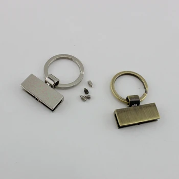 10stk 5 farver 45X30mm T-form Key Fob Med 24mm Delt Nøgle Ringe,Key Fob Hardware nøglering tilbehør key fob