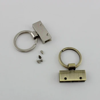 10stk 5 farver 45X30mm T-form Key Fob Med 24mm Delt Nøgle Ringe,Key Fob Hardware nøglering tilbehør key fob