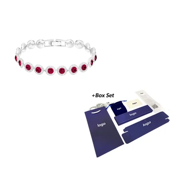 2020 Mode Smykker SWA Nye ENGLEAGTIGE Armbånd Shine Blå Rød Klar Krystal af Høj Kvalitet Krystal Armbånd Til Mor Kæreste
