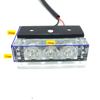 CBS ABTO 12V Bil Grille Strobe Lys Hoved LED Mini Flash lampe Kørelys Akut Advarsel Blinkende Signal lys