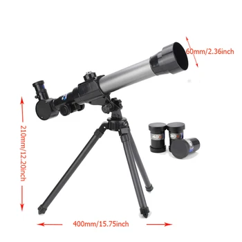 60mm 20/30/40X Astronomisk Teleskop Monokulare Professionel Offentlig Rejse Spotting Scope med Stativ for Børn& Begyndere Gave
