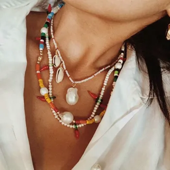 Boho stort barok ferskvandsperle vedhæng halskæde femme smukke luksus RAFEALE halskæder gave til kvinder Julegaver