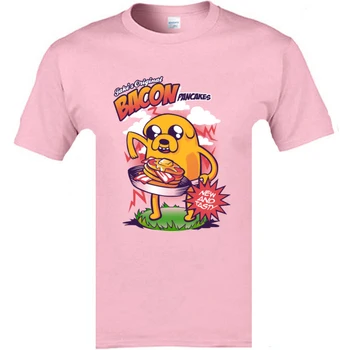 Eventyr Gang Jake Tasty Bacon Pandekager Sjove Tegneserie T-Shirt Af Høj Kvalitet Animationsfilm Toppe, T-Shirt Af Bomuld Udskrive Studerende Tshirt Mænd