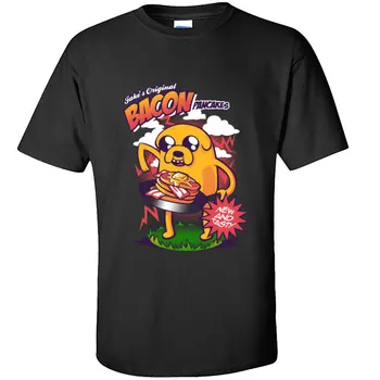 Eventyr Gang Jake Tasty Bacon Pandekager Sjove Tegneserie T-Shirt Af Høj Kvalitet Animationsfilm Toppe, T-Shirt Af Bomuld Udskrive Studerende Tshirt Mænd