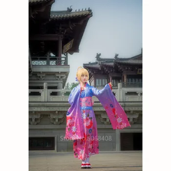 Japansk Traditionel Yukata Kimonoer Med Obi Vintage Kvinder Kjole Til Aften I Geisha Kimono Vintage Kvinder På Scenen Cosplay Kostume
