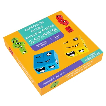 Børn, Træ-Udtryk Forvirret Magic Cube byggesten Montessori Pædagogisk Legetøj Logisk Tænkning Forældre-barn-Gave