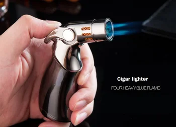 Jobon gas oppustelige lettere metal cigarettænder personlighed og kreative stærk direkte blue flame lettere