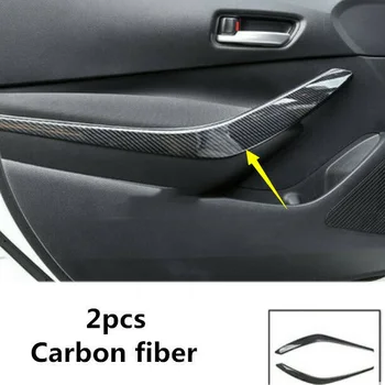 2stk ABS Carbon Fiber Bil Indre Foran Døren Armlæn Dække Trim dørhåndtag Dække Trim for Toyota Corolla 2019 2020