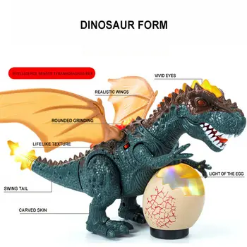 Simulering Dinosaur Elektriske Børn At Gå Tegnefilm Dinosaur T-Rex Figur Legetøj Med Lys, Lyd, T-Rex Dinosaur Legetøj Kids Xmas Gave