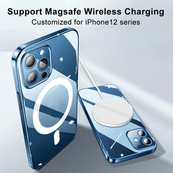 Telefonen tilfælde Magnetisk For iphone12/12 mini/12 Pro/12 Pro Max Støtte Magnetiske Trådløse Oplader Beskyttelse Cover Til iphone 12 tilfælde