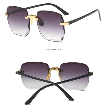 2020-Pladsen Uindfattede Solbriller Kvinder Luksus Brand Designer Sommer Røde Briller Mode solbriller Til Mænd UV400 Nuancer Oculos