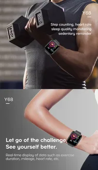 Y68SE multi-funktion armbånd, puls og blodtryk sport Bluetooth armbånd elektroniske produkter (opgraderet version SM