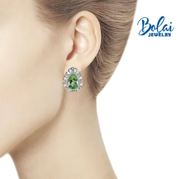 Zultanite farve skiftende øreringe af 925 sterling sølv enkelt pære-formet design, fine smykker til kvinder, piger Bolaijewelry