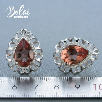 Zultanite farve skiftende øreringe af 925 sterling sølv enkelt pære-formet design, fine smykker til kvinder, piger Bolaijewelry