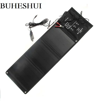 BUHESHUI 5V/18V 21W solpanel Oplader Dobbelt USB - +DC Output Sammenfoldelig Bærbare Solar Oplader Taske Til iPhone 12V Batteri Ny
