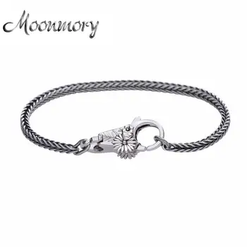 Moonmory 2020 Nye 925 Sterling Sølv Vintage Thai Sølv Armbånd Til Kvinder Sølv Spænde Armbånd Til DIY Perle Smykker Mærkning