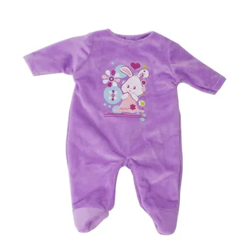 18 tommer Piger dukke tøj Amerikanske nyfødte Søde bunny print buksedragt Baby legetøj pyjamas passer 43 cm baby dukker c622