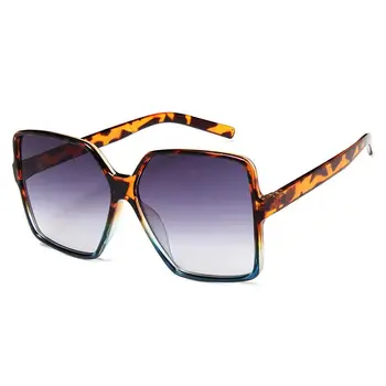 Oversize Vintage Square Solbriller Kvinder Luksus Mærke Stor Ramme Sol Briller Kvindelige Nuancer Sort Leopard Gafas De Sol Mujer UV400