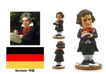 Hånd-malet Beethoven, Tyskland Kreative Harpiks Håndværk Verden Kendte Statue Turisme Souvenir Gaver Samling Hjem indenfor dekoration
