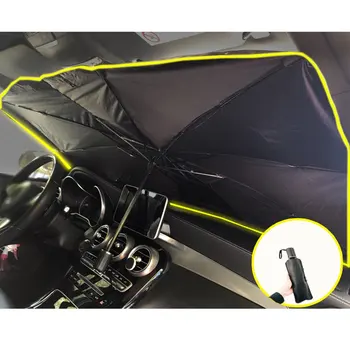 Bil Parasol Interiør Foran Vinduet solsejl Dække UV-Beskytter Solen Blind Paraply SUV Sedan Forruden Tilbehør