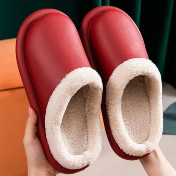 Kvinder Vinteren tøfler Retro Kvindelige sko EVA vandtæt platform hus hjemmesko Indendørs Bløde Unisex bløde tøfler høj kvalitet