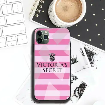 Victoriaes Pinks Hemmelige telefonnumre Sag Hærdet Glas Til iPhone 12 Pro Max Mini-11 Pro XR XS MAX 8 X 7 6S 6 Plus SE 2020 Dække