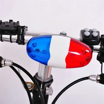 Nyligt Opgraderede Version Cykling Cykel Klokker 4 Slags Lyd Med Lys, Flash-6 LED Advarsel Styret Cykel Horn Lys Tilbehør