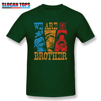 Vi Er Brødre T-Shirt Mænd Japan Animationsfilm Tshirt Et Stykke Ruffy Ace Sommer Bomuld Runde Krave Toppe & t-Shirts Grafisk Europa T-shirt