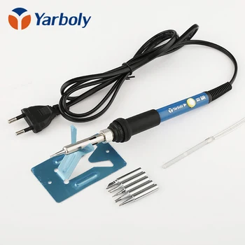Yarboly 907 Temperatur kan indstilles Elektrisk loddekolbe Lodde station Reparation værktøjer med 5pcs Tips Keramiske varmeelement
