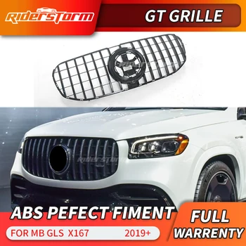 Bil styling Midten gitter for GLS 2020 GLS450 4MATIC X167 ABS plast GT front gitter lodrette bar