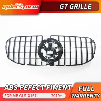 Bil styling Midten gitter for GLS 2020 GLS450 4MATIC X167 ABS plast GT front gitter lodrette bar